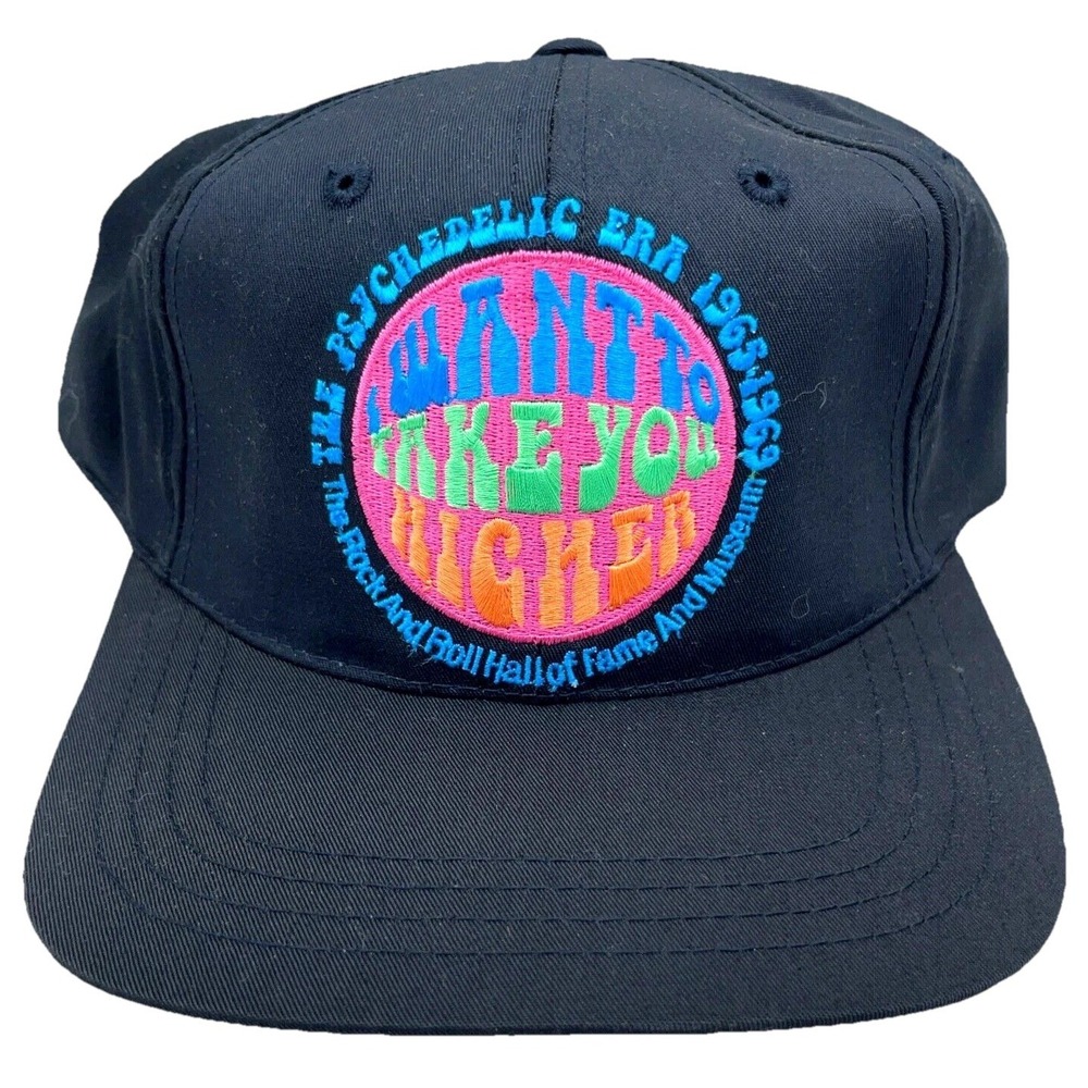 Vintage Rock And Roll Hall of Fame Hat‎ Cap Snapback Psychedelic Rap Tee 90s